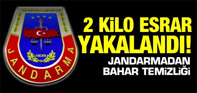 2 KİLO ESRAR ELE GEÇİRİLDİ