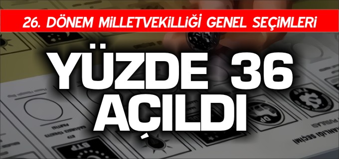 SANDIKLARIN YÜZDE 36’SI AÇILDI