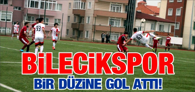 BİLECİKSPOR BİR DÜZİNE GOL ATTI