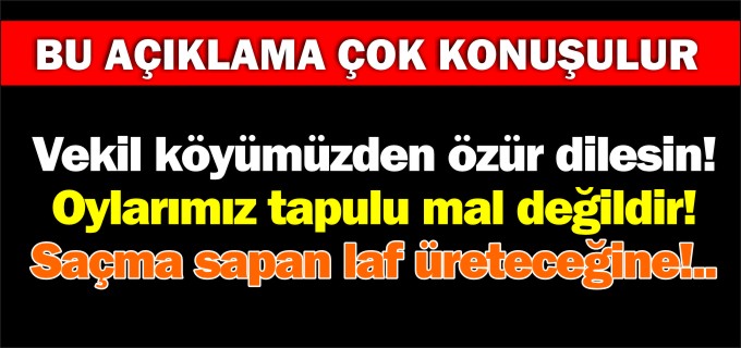 BU AÇIKLAMA ÇOK KONUŞULUR!