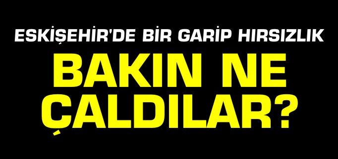 ESKİŞEHİR’DE BİR GARİP HIRSIZLIK