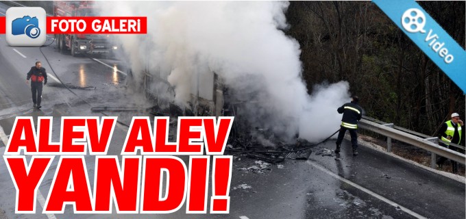 OTOBÜS ALEV ALEV YANDI