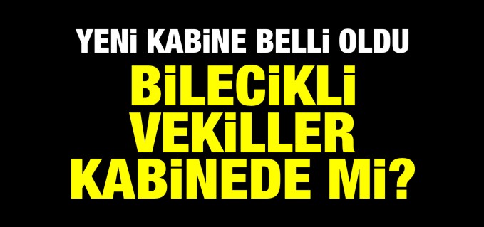 BİLECİKLİ VEKİLLER KABİNEDE Mİ?