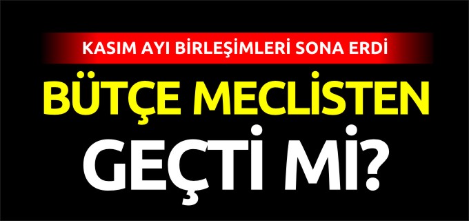 BÜTÇE MECLİSTEN GEÇTİ Mİ?