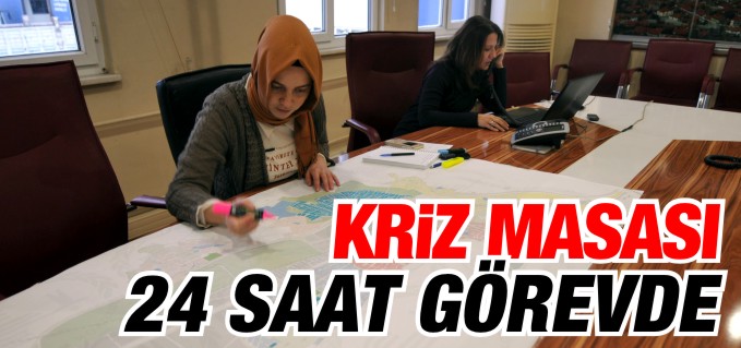 BOZÜYÜK BELEDİYESİ KRİZ MASASI 24 SAAT GÖREVDE