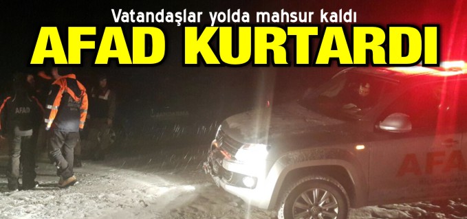 MAHSUR KALAN VATANDAŞLARI AFAD KURTARDI