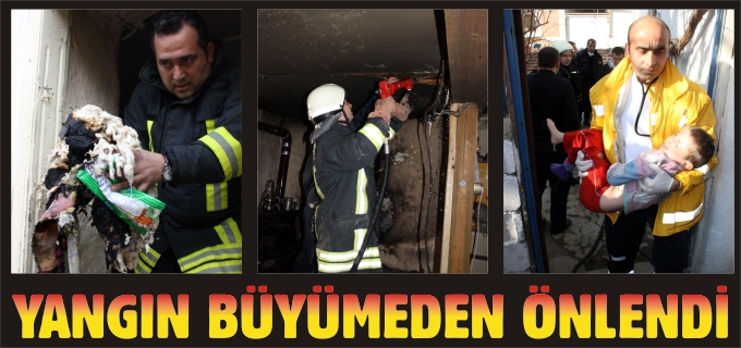 YANGIN BÜYÜMEDEN ÖNLENDİ