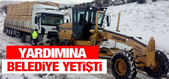 YARDIMINA BELEDİYE YETİŞTİ!