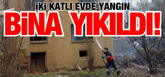 İKİ KATLI EVDE YANGIN ÇIKTI