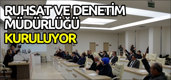 RUHSAT VE DENETİM MÜDÜRLÜĞÜ KURULUYOR