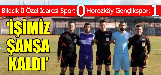 Bilecik İl Özel İdaresi Spor: 0 Horozköy Gençlikspor: 1