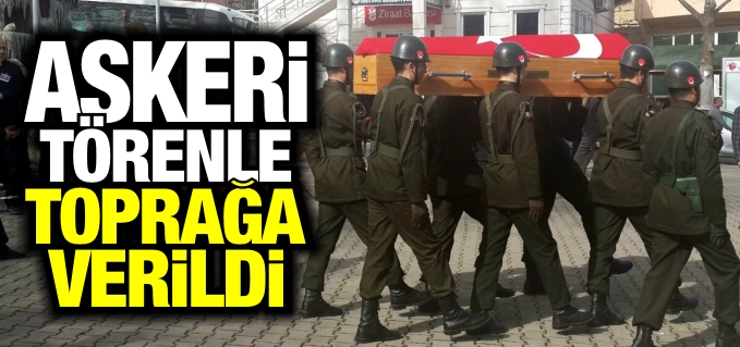 EMEKLİ ASTSUBAY ASKERİ TÖRENLE TOPRAĞA VERİLDİ