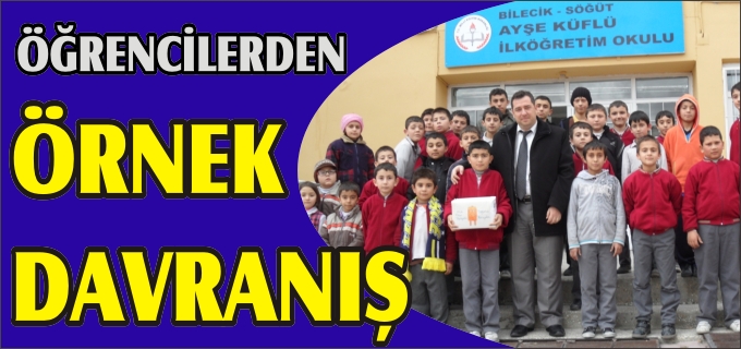 ÖĞRENCİLERDEN ÖRNKE DAVRANIŞ