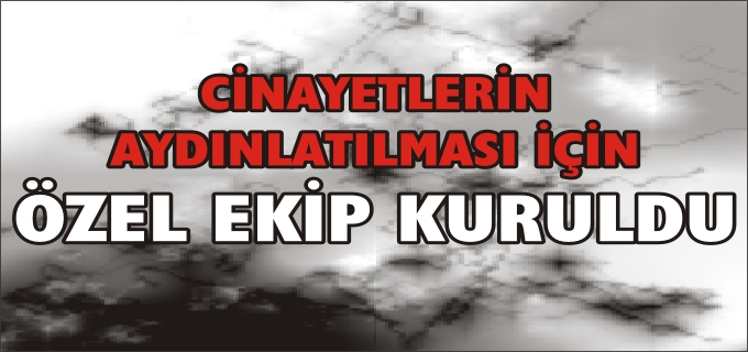 CİNAYETLERİN AYDINLATILMASI İÇİN ÖZEL EKİP KURULDU