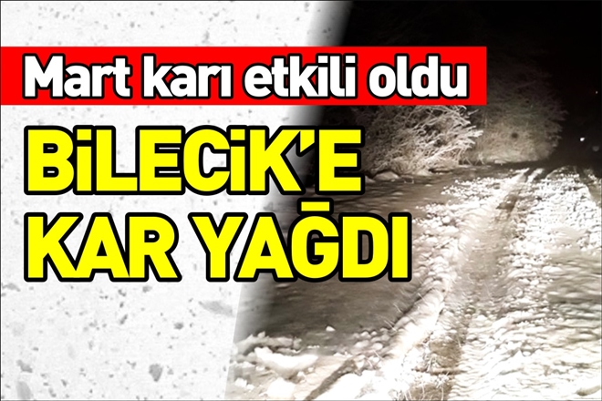 BİLECİK´E KAR YAĞDI