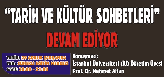 TARİH E KÜLTÜR SOHBETLERİ