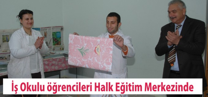 İŞ OKULU ÖĞRENCİLERİ HALK EĞİTİM MERKEZİNDE