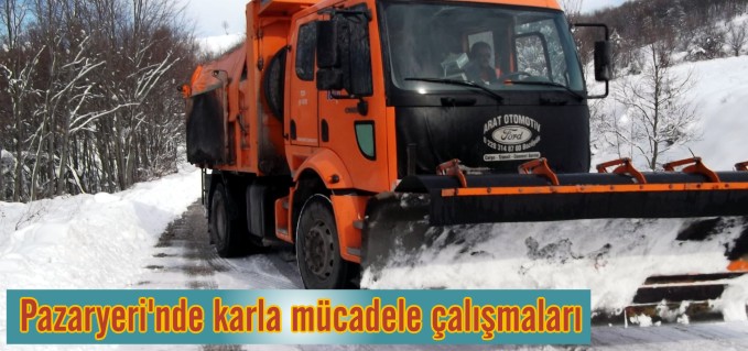 PAZARYERİ’NDE KARLA MÜCADELE ÇALIŞMALARI