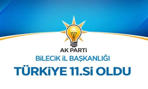 BİLECİK TEŞKİLATI 11. SIRAYA YÜKSELDİ