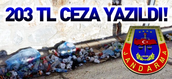 203 TL CEZA YAZILDI