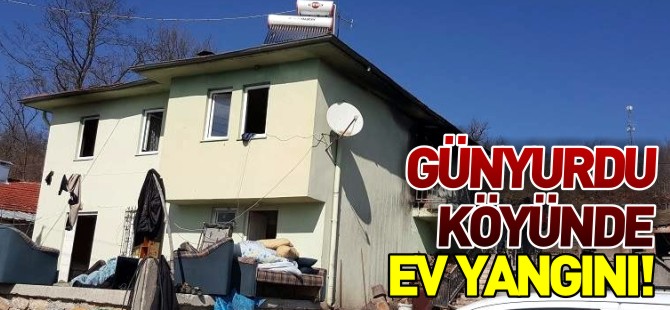 GÜNYURDU KÖYÜNDE EV YANGINI