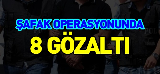 ŞAFAK OPERASYONUNDA 8 GÖZALTI