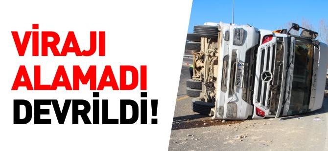 VİRAJI ALAMADI DEVRİLDİ