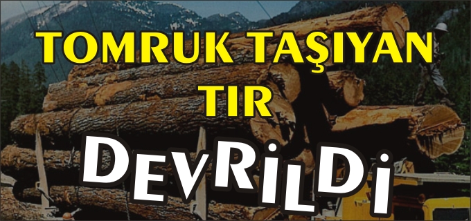 TOMRUK TAŞIYAN TIR DEVRİLDİ