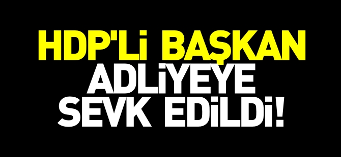 HDP'Lİ BAŞKAN ADLİYEYE SEVK EDİLDİ