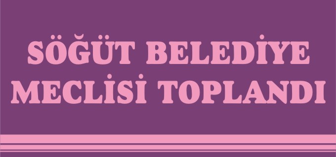 SÖĞÜT BELEDİYE MECLİSİ TOPLANDI
