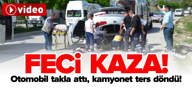 FECİ KAZA, 4 YARALI