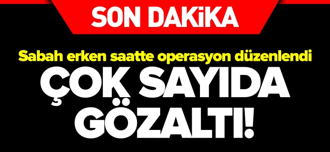 ÇOK SAYIDA GÖZALTI!