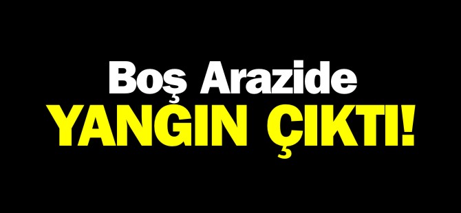 BOŞ ARAZİDE YANGIN ÇIKTI