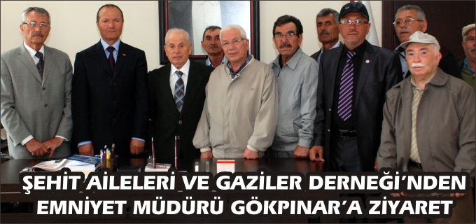 BİLECİK ŞEHİT AİLELERİ VE GAZİLER DERNEĞİ’NDEN EMNİYET MÜDÜRÜ GÖKPINAR’A ZİYARET