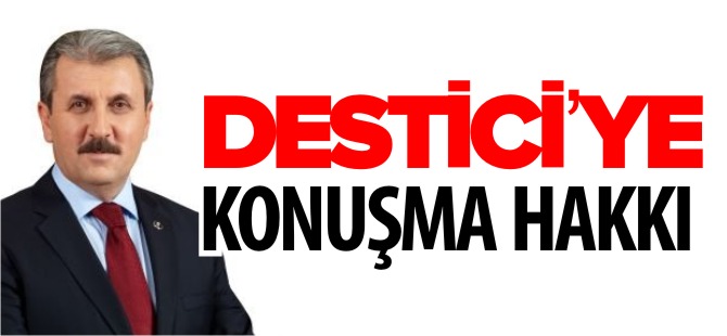 DESTİCİ'YE KONUŞMA HAKKI