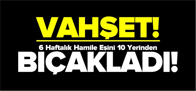 6 HAFTALIK HAMİLE EŞİNİ 10 YERİNDEN BIÇAKLADI