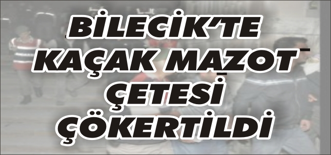 BİLECİK’TE KAÇAK MAZOT ÇETESİ ÇÖKERTİLDİ
