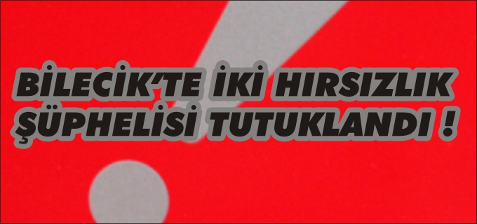 BİLECİK’TE 2 HIRSIZLIK ŞÜPHELİSİ YAKALANDI