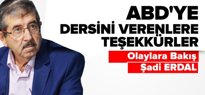 ABD'YE DERSİNİ VERENLERE TEŞEKKÜRLER