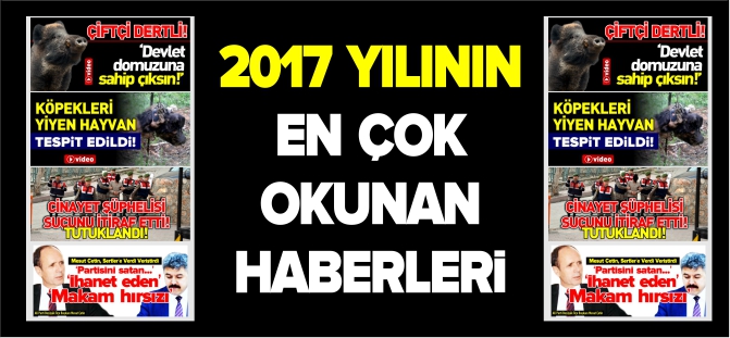 2017 YILININ EN ÇOK OKUNAN HABERLERİ