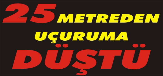 PİKNİKTE 25 METREDEN UÇURUMA YUVARLANDI