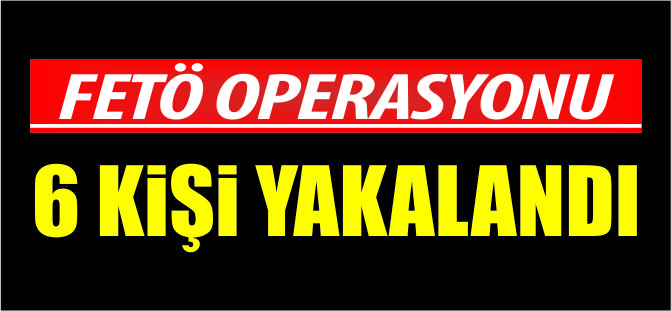 FETÖ OPERASYONU 6 KİŞİ YAKALANDI