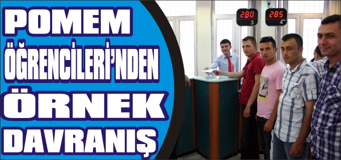 BİLECİK POMEM ÖĞRENCİLERİ’NDEN ÖRNEK DAVRANIŞ