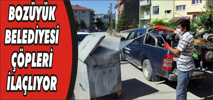 ÇÖP KONTEYNERLERİ İLAÇLANIYOR