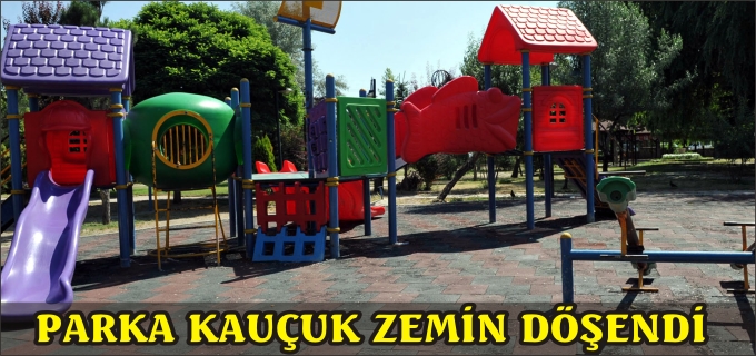 PARK ZEMİNİ KAUÇUKLA KAPLANDI