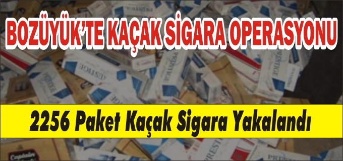 BOZÜYÜK’TE KAÇAK SİGARA OPERASYONU