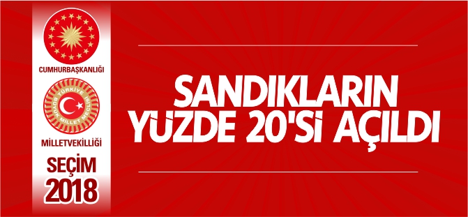 SANDIKLARIN YÜZDE 20'Sİ AÇILDI