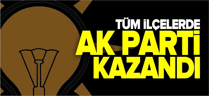 TÜM İLÇELERDE AK PARTİ KAZANDI