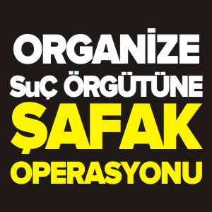 ORGANİZE SUÇ ÖRGÜTÜNE ŞAFAK OPERASYONU