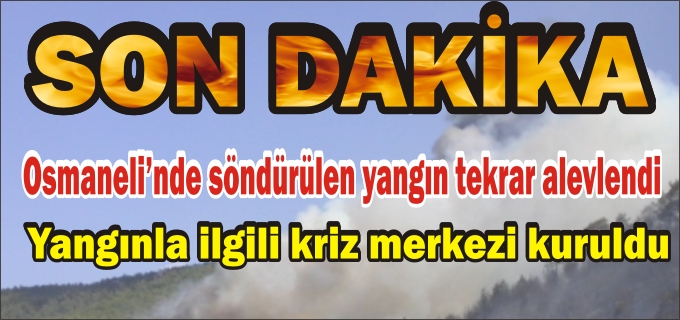 OSMANELİ’NDEKİ YANGIN TEKRAR ALEVLENDİ